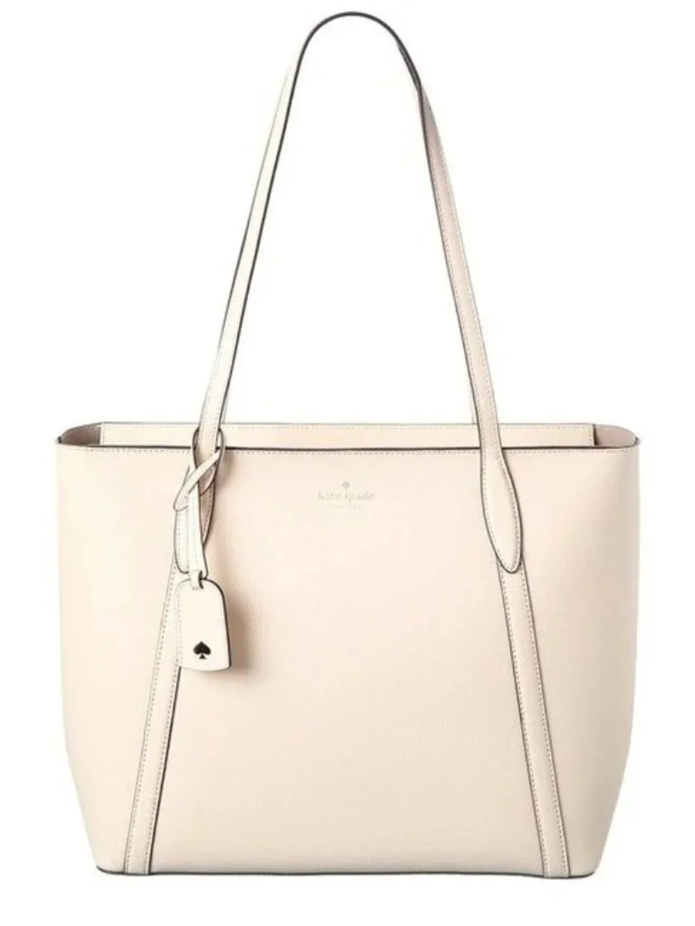 NWT ✅ KATE SPADE  CARA LARGE LEATHER TOTE in PARCHMENT  KF639 ⭐ NWT
